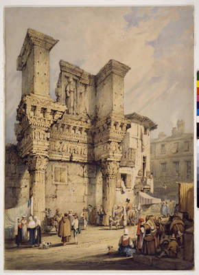 Temple Of Pallas , Rome, 1817, Samuel Prout