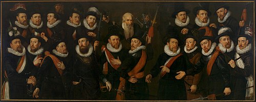 Militia piece of Colonel Gijsbert Hendricksz. 't Hart and his officers, 1619, Jan Daemesz. de Veth