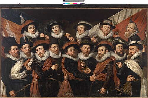 Officieren van de schutterij onder leiding van kolonel Andries Swaenswijck., 1622, Jan Daemesz. de Veth