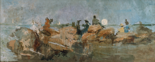 Anochecer en la escollera III, 1899, Ignasi Pinazo i Camarlench