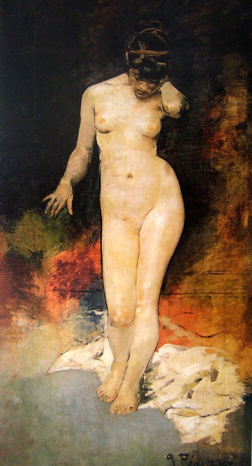 Desnudo de frente, 1880, Ignasi Pinazo i Camarlench