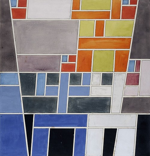 Composition désaxée à lignes blanches, 1926, Sophie Taeuber-Arp