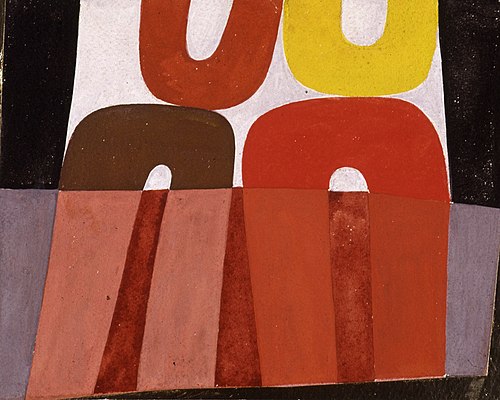 Composition à motifs d'arceaux ou Composition Horizontale-Verticale, 1918, Sophie Taeuber-Arp
