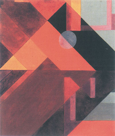 Composition avec diagonales et croix, 1916, Sophie Taeuber-Arp