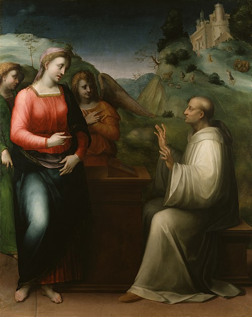 The Vision of Saint Bernard, 1520, Domenico Puligo