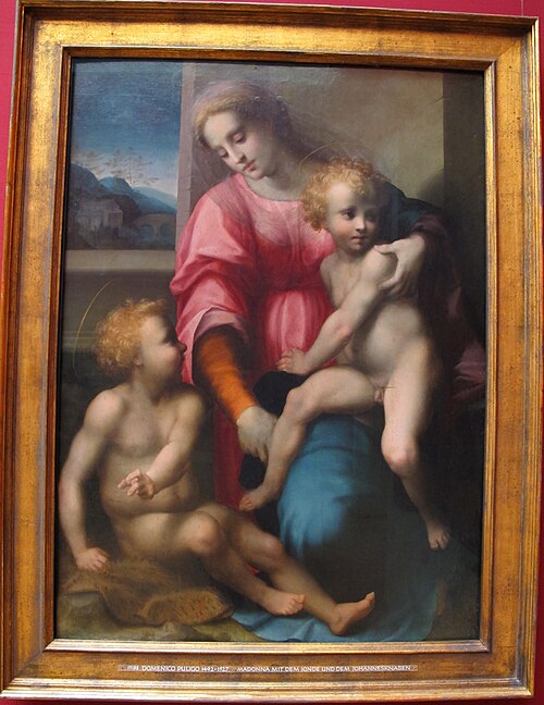 Madonna and Child and St. John, 1525, Domenico Puligo