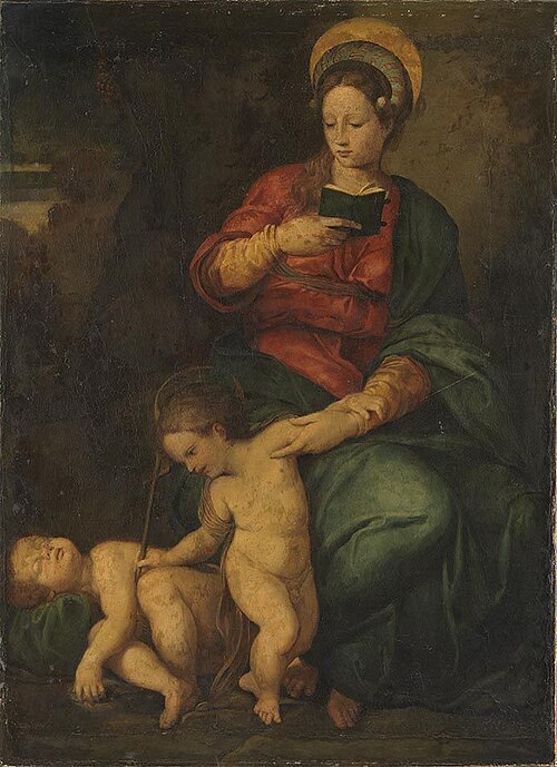 Mary with Child and John the Baptist, 1532, Domenico Puligo