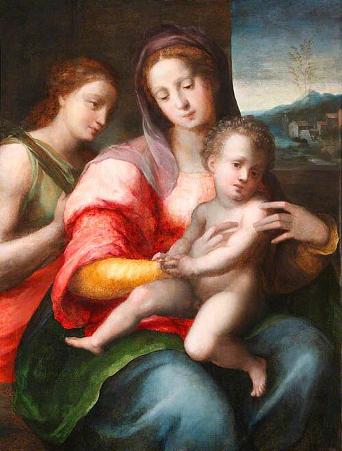 The Mystic Marriage of Saint Catherine, 1519, Domenico Puligo