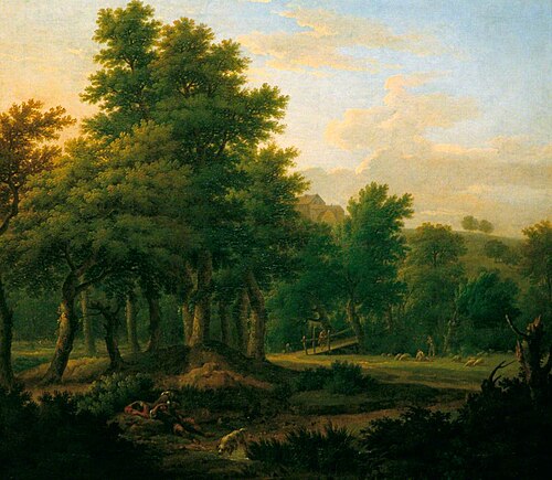 Wooded Landscape with Gypsies, Evening, 1745, George Lambert