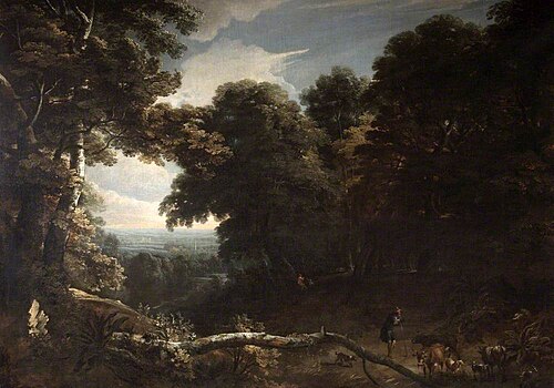 Landscape View through a Wood, , George Lambert