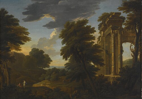 Paysage avec ruines, 1750, George Lambert