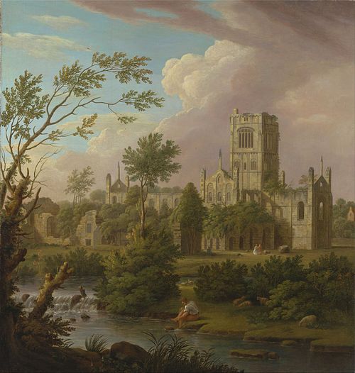 Kirkstall Abbey, Yorkshire, 1747, George Lambert