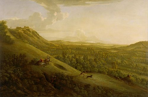 Box Hill, Surrey, with Dorking in the distance, 1733, George Lambert