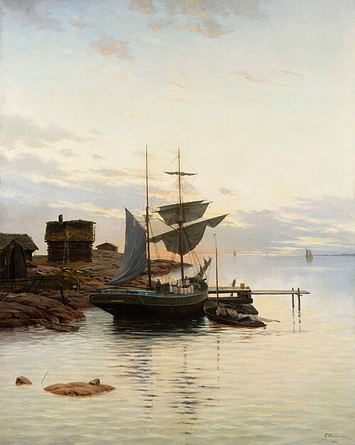 Marine Landscape, Motif from Hirvisalo, 1885, Frans Maexmontan