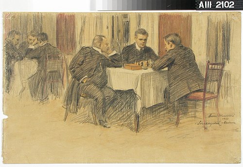 Chess Players, 1910, Onni Muusari
