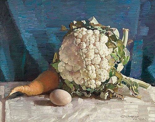 Egg and Cauliflower Still Life, 1926, George Washington Lambert