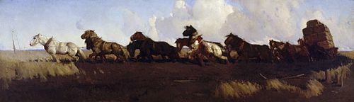 Across the black soil plains, 1899, George Washington Lambert