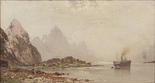 A village near a fjord, , Walter Moras