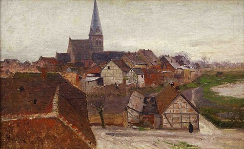 View of a town in Mecklenburg, , Walter Moras