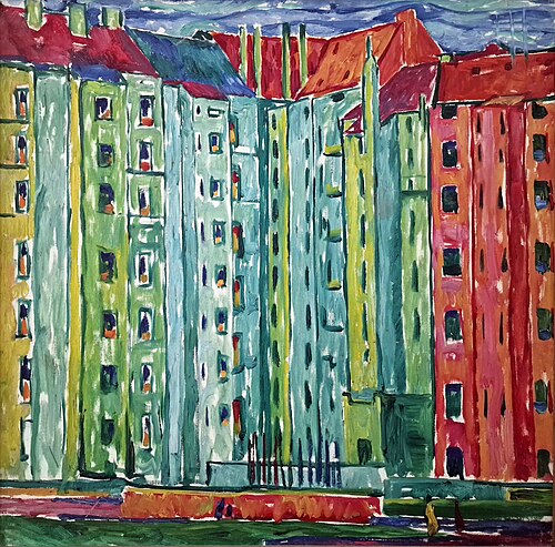 Des arrière maisons vertes, 1921, Walter Ophey