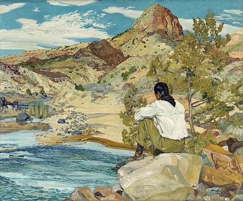 On the Rio Grande, 1927, Walter Ufer