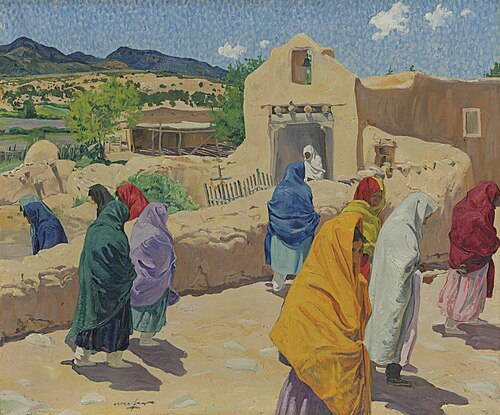 After the Chapel Hour, 1923, Walter Ufer