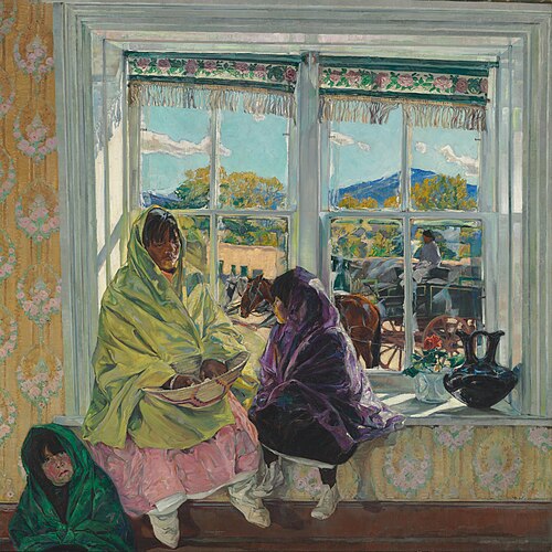 Luzanna [Lousuanna Lujan] and Her Sisters, 1920, Walter Ufer