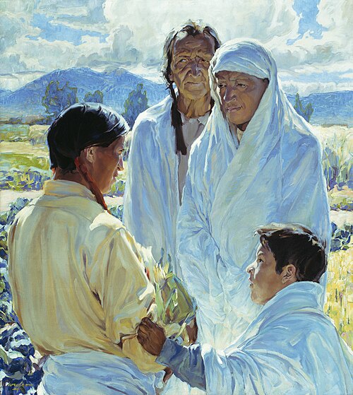 The Solemn Pledge, Taos Indians, 1916, Walter Ufer