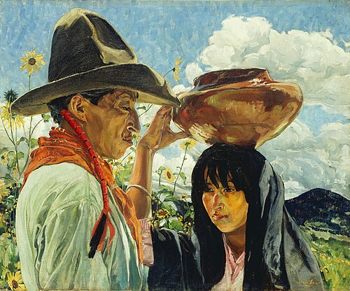 Jim and His Daughter, 1923, Walter Ufer