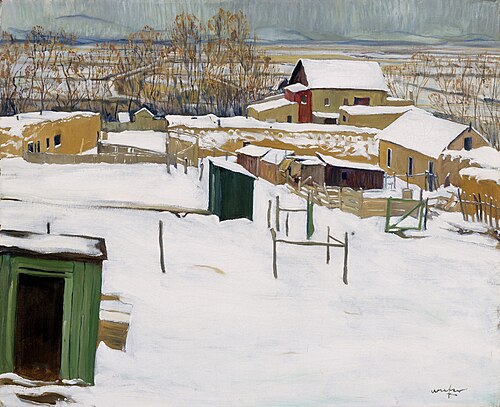 Taos in the Snow, 1917, Walter Ufer