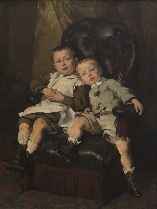 Paul and Edmond Roger, the Artist's Stepchildren, 1872, Alfred Cluysenaar