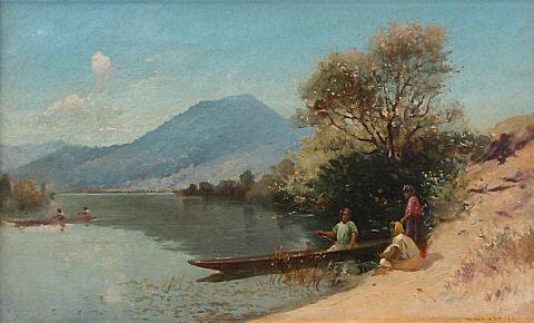 River scene, 1910, Walter Wright