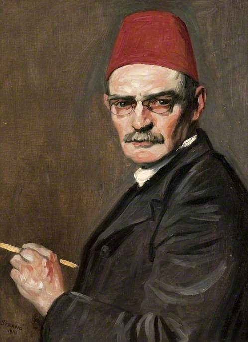 The Red Fez: Self Portrait, 1910, William Strang