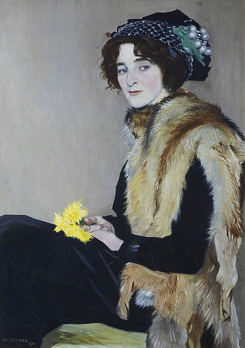 Girl with a Fur Cape, 1911, William Strang