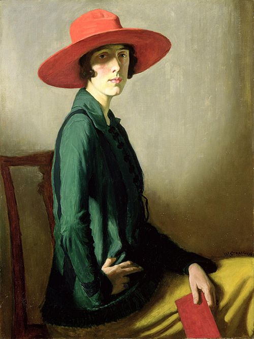 Lady with a Red Hat, 1918, William Strang