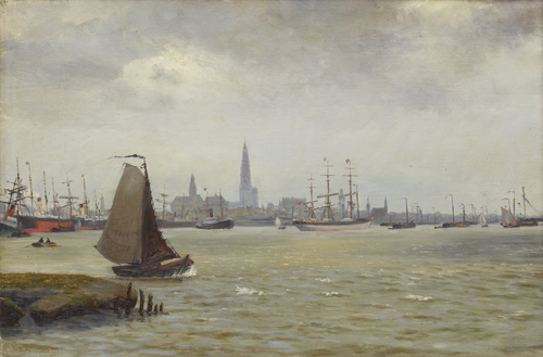 Vessels on the Meuse., 1891, Vilhelm Arnesen