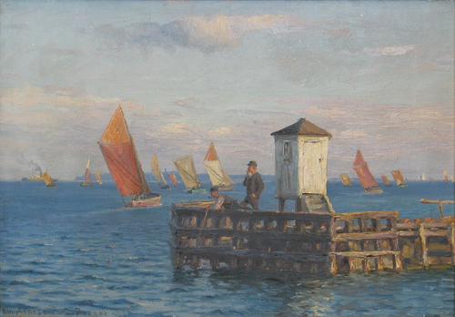 View from the harbour of Dragør., 1894, Vilhelm Arnesen
