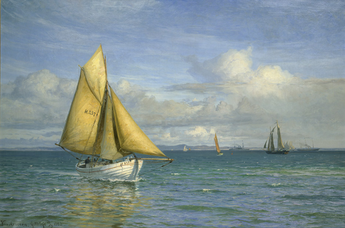 Ships off Gilleleje, Denmark., 1903, Vilhelm Arnesen