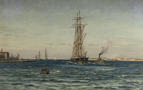 Sailing out from the harbour., 1905, Vilhelm Arnesen