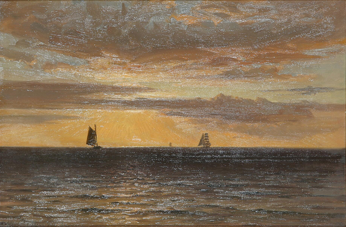 Sunset at Gilleleje., 1910, Vilhelm Arnesen