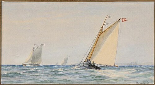 Sailboats on the Sound., 1911, Vilhelm Arnesen