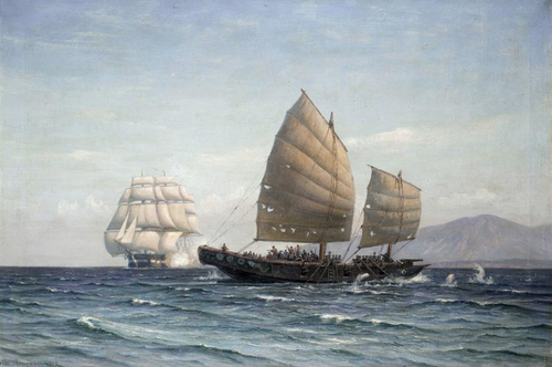 A naval engagement., 1919, Vilhelm Arnesen