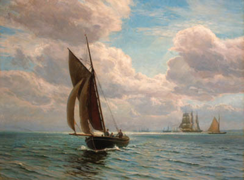 A calm day off the Danish coast., 1920, Vilhelm Arnesen