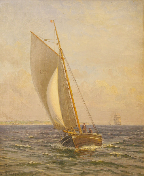 Sailing ships., 1923, Vilhelm Arnesen