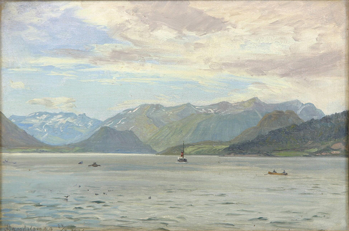 A Norwegian fiord., 1936, Vilhelm Arnesen