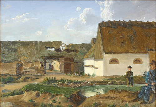 A farm in Valby., 1882, Vilhelm Arnesen