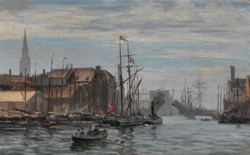 View from the harbour of Copenhagen. Study., 1895, Vilhelm Arnesen