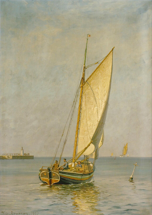 By a harbour mouth., 1917, Vilhelm Arnesen