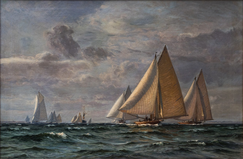 Yacht racing on the Sound., 1906, Vilhelm Arnesen