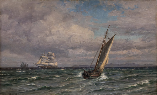 Ships off Ven., 1918, Vilhelm Arnesen